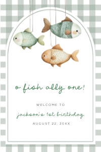OFO - Welcome Sign - 24x36: OFO - Welcome Signs - Gingham
