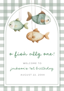 OFO - Welcome Sign - A2 - 16.5x23.4: OFO - Welcome Signs - Gingham