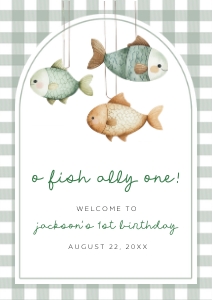 OFO - Welcome Sign - A1 - 23.4x33.1: OFO - Welcome Signs - Gingham