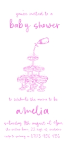 HD - Baby Shower Invite - Mobile Pink: HD2 - Invitation Pink