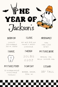 HW1 - My First Year Stats - 24x36: Full Bundle