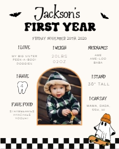 HW1 - My First Year Stats WP v2 - 8x10: Full Bundle