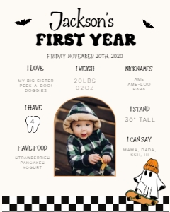 HW1 - My First Year Stats WP v2 - 16x20: Full Bundle