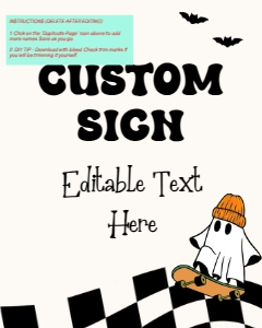 HW1 - Custom Sign - 8x10: Full Bundle