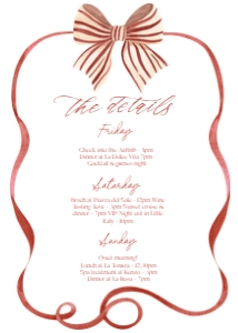 CBS - Itinerary - 5x7: CBS - Invitation