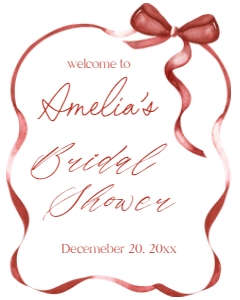 CBS - Bridal Shower Welcome Sign - 8x10: CBS - Welcome Signs