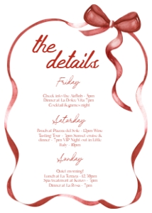 CBS - Itinerary - 5x7: CBS - Invitation