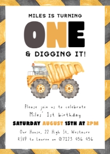 LD - 1st Birthday Invitation Set design preview