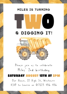 LD - 2nd Birthday Invitation Set design preview