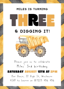 3rd Birthday Invitation Set design preview