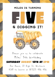 LD - 5th Birthday Invitation Set design preview