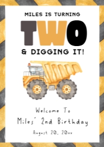 LD - 2nd Birthday Welcome Sign - A2 - 16.5x23.4: LD - 2nd Birthday Welcome Signs