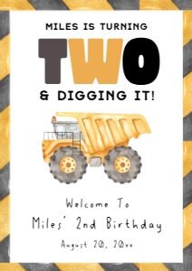LD - 2nd Birthday Welcome Sign - A1 - 23.4x33.1: LD - 2nd Birthday Welcome Signs