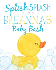 Watercolor Baby Duck Shower Sign (Prints at 16x20 or 8x10): Watercolor Baby Duck Shower Sign (Prints at 16x20 or 8x10)