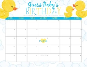 Guess Baby's Birthday design preview