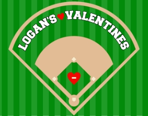 Valentines Baseball Field - 11x14'': Easy DIY Printable Baseball Field Valentines Box Topper