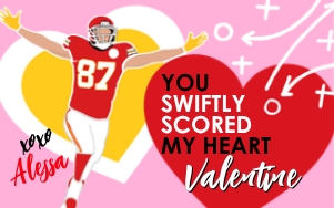 Travis Kelce Inspired Valentine - 4x2.5: Travis Kelce Inspired Valentine - Folding & Standard