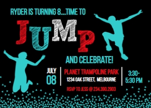 Jump Birthday Invitation design preview