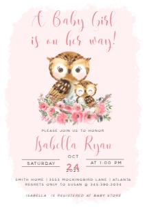 Owl Baby Shower design preview