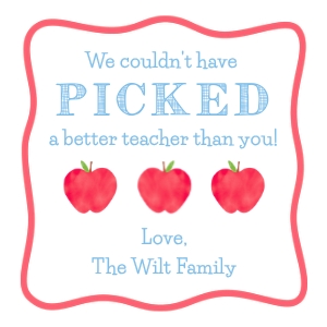 Teacher Appreciation - Gift Tag, Picked, Blue design preview