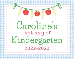Back to School Sign - Apple Banner, Green: Back to School Sign - Apple Banner, Green
