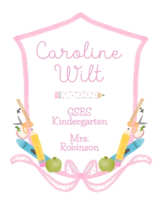Binder Cover - School Crest, Pink Bow design preview