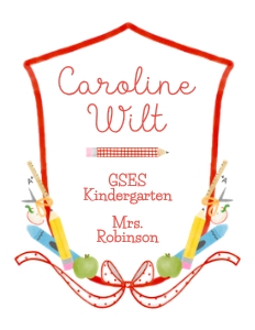 Binder Cover - School Crest, Red Bow design preview
