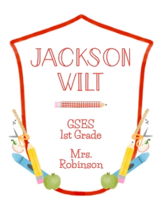 Binder Cover - School Crest, Red design preview