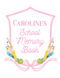 School Memory Book - Cover, Pink design preview