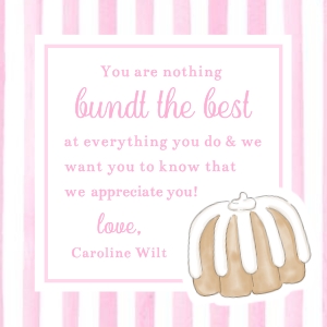 Teacher Appreciation - Gift Tag - Bundt Cake, Pink design preview