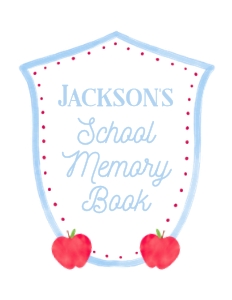 School Memory Book - Cover, Blue design preview