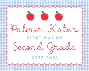 Back to School Sign - SA Red Apples: Back to School Sign - SA Red Apples