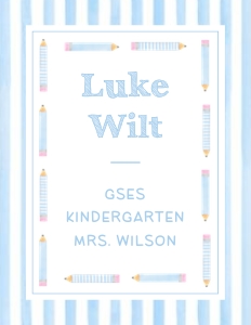 School Binder Cover - Blue Pencils (8.5x11) design preview