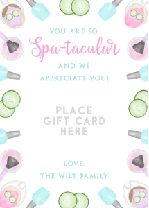 Teacher Appreciation - Gift Card Holder - Spa design preview