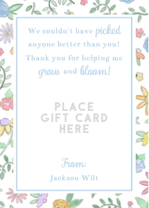 Teacher Appreciation - Gift Card Holder - DBD Picked, Blue design preview