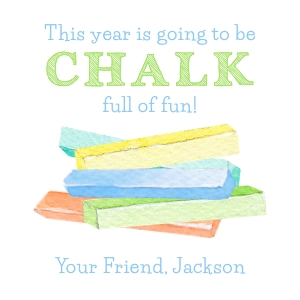 Back to School - Gift Tag - Chalk, Blue design preview