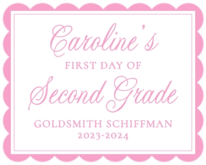 Back to School Sign - Simple Pink: Back to School Sign - Simple Pink