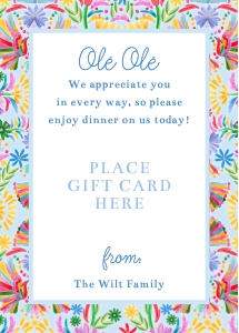 Teacher Appreciation - Gift Card Holder - Otomi Celebration, Dinner design preview