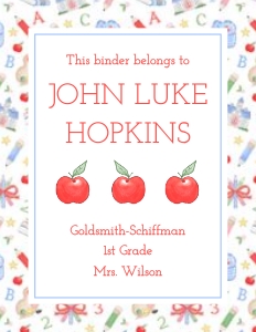 Binder Cover - Preppy School Days design preview