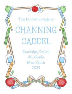 Binder Cover - Primary School Supplies design preview
