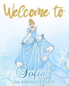 Cinderella Welcome Sign design preview