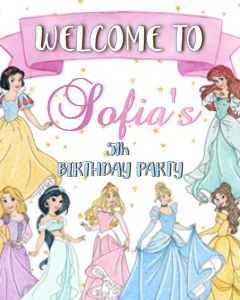 Princess Welcome Sign design preview