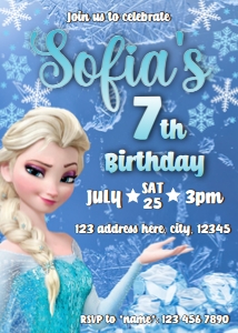 Frozen Invitation design preview