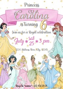 Princess Invitation design preview