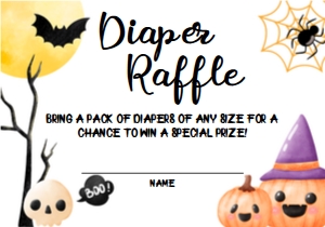 Halloween Diaper Raffle: Halloween Baby Shower Set
