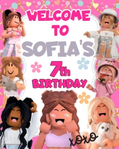 Roblox Welcome Sign design preview