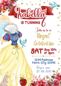 Snow White Invitation design preview