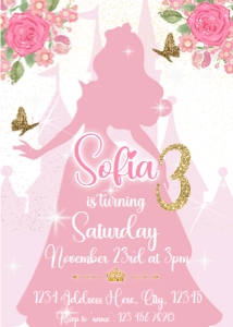 Sleeping Beauty Invitation design preview