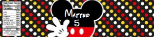 Mickey Mouse Water Bottle Labels design preview