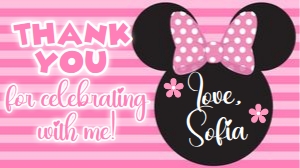 Minnie Mouse Gable Box Label design preview